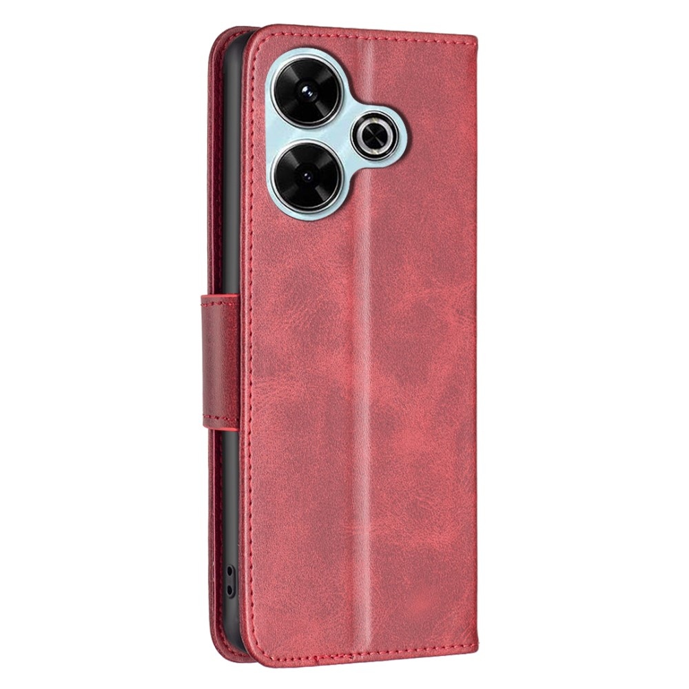 Könyv tok Xiaomi Redmi 13 4G/Poco M6 4G-hez - piros