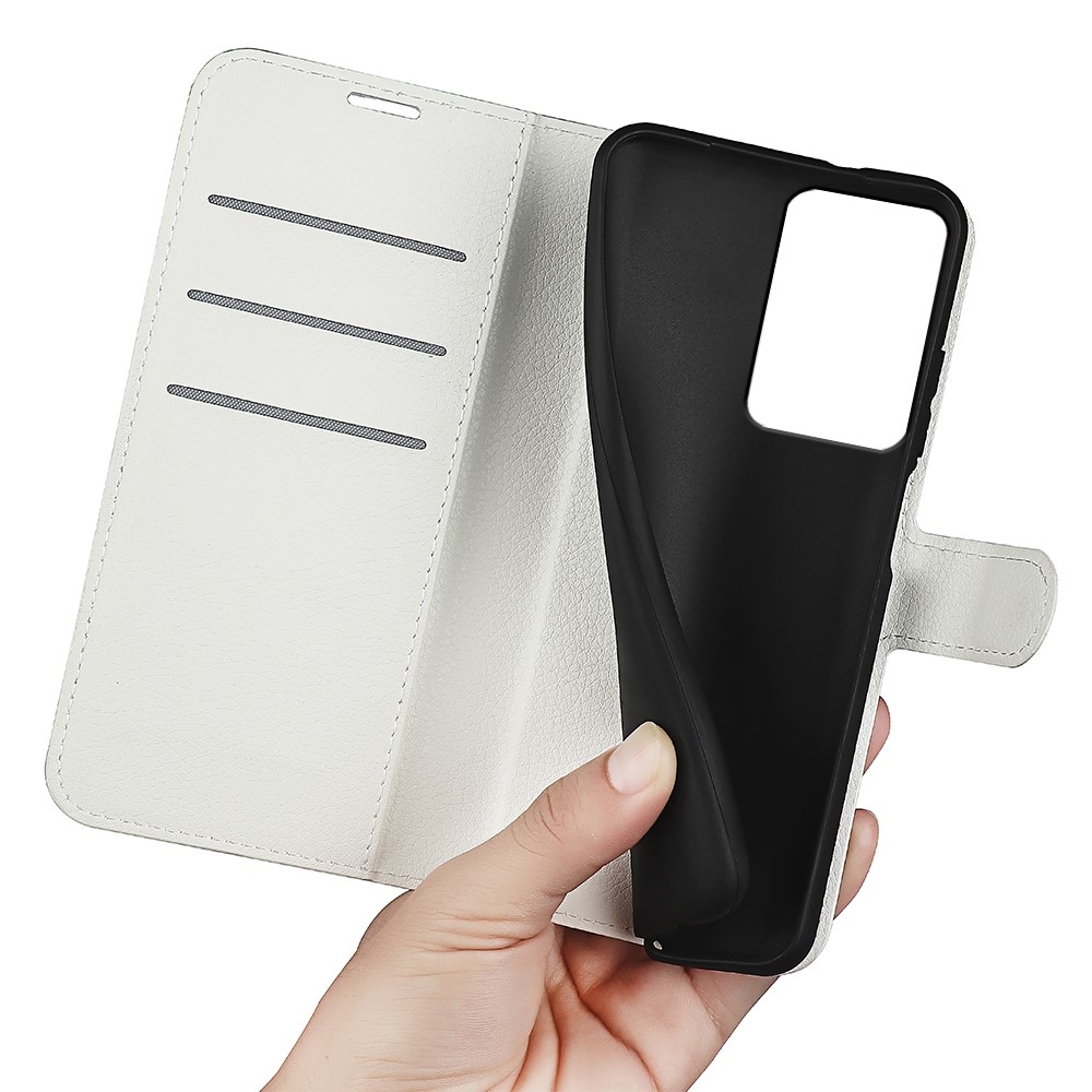 Litchi könyv tok Xiaomi 13 Lite-hoz - fehér
