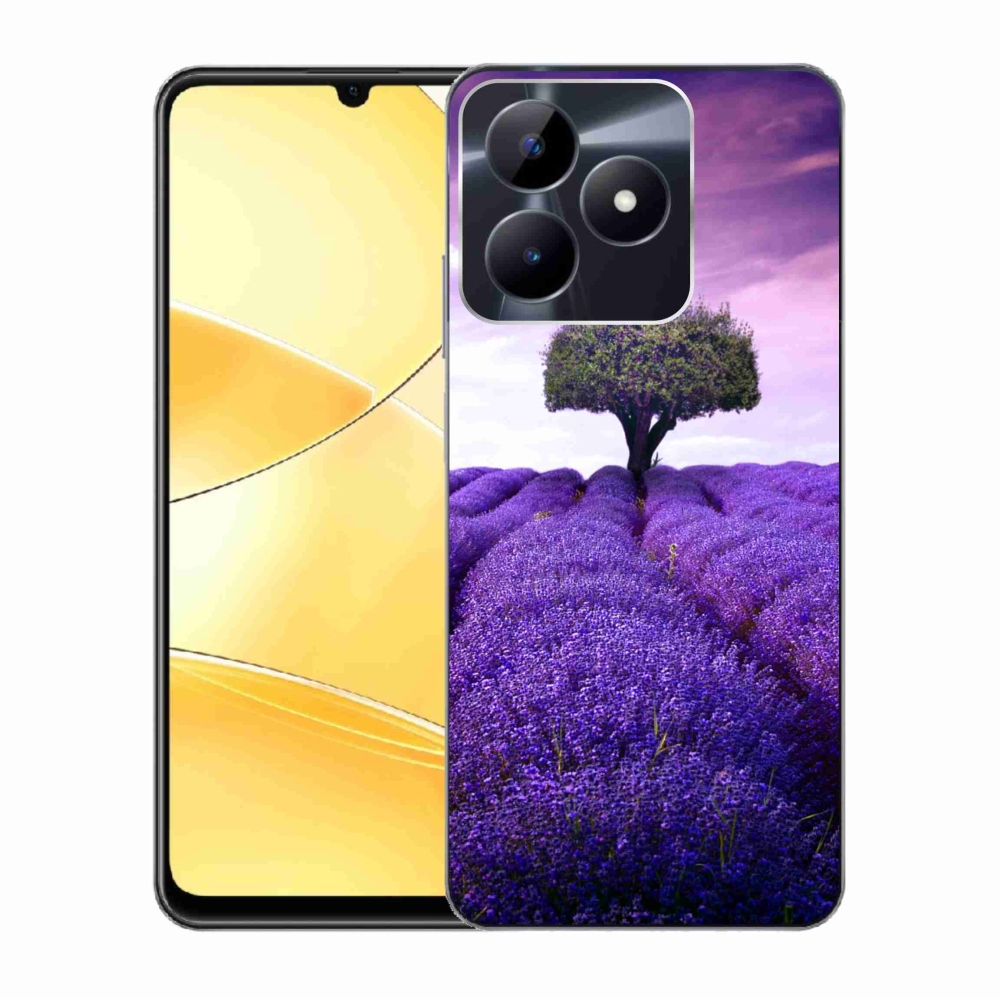 Zselés borító mmCase a Realme C51/C53 készülékhez - levendula rét