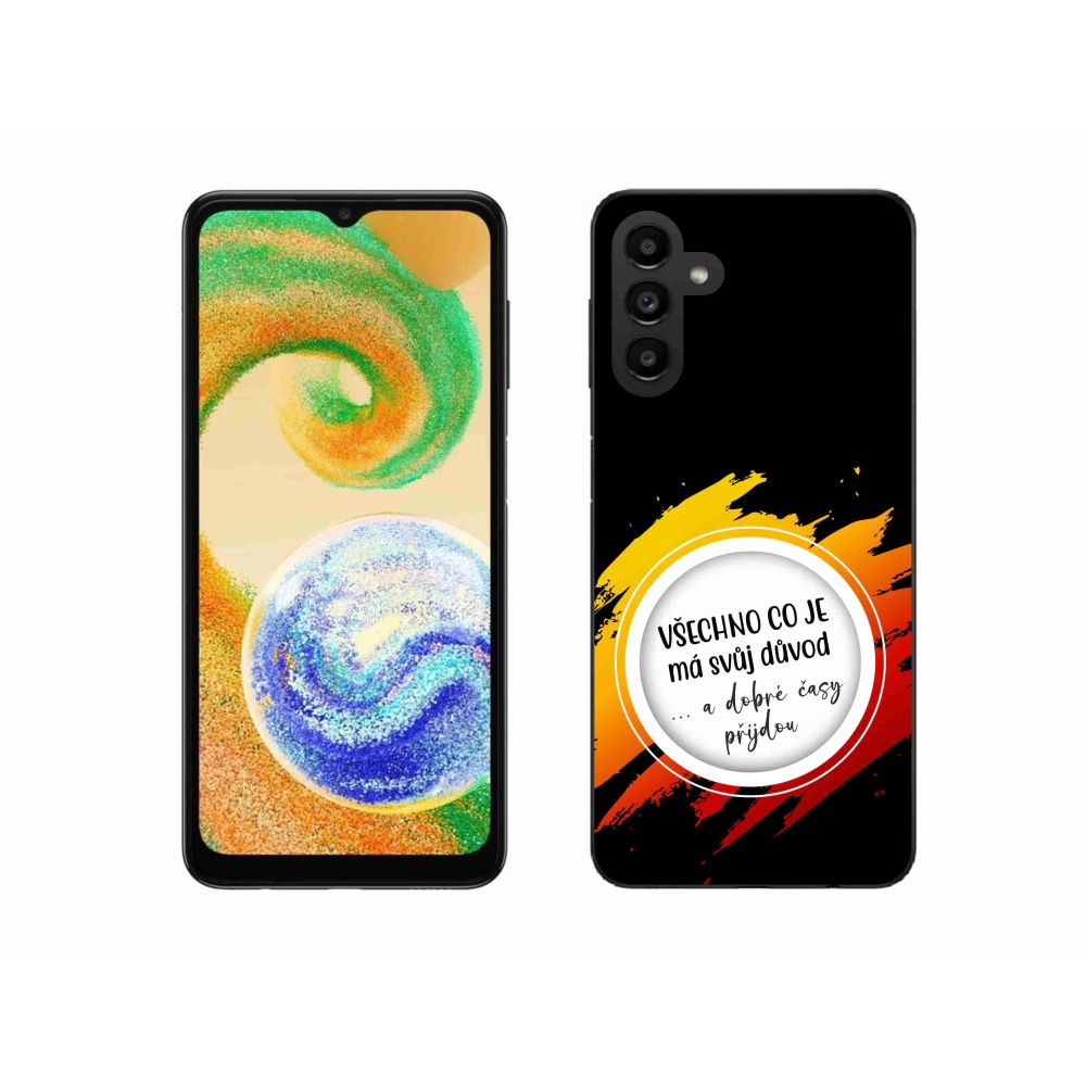 Zselés borítás mmCase Samsung Galaxy A04s (164.7x76.7x9.1mm) - idézet 3 fekete háttérrel