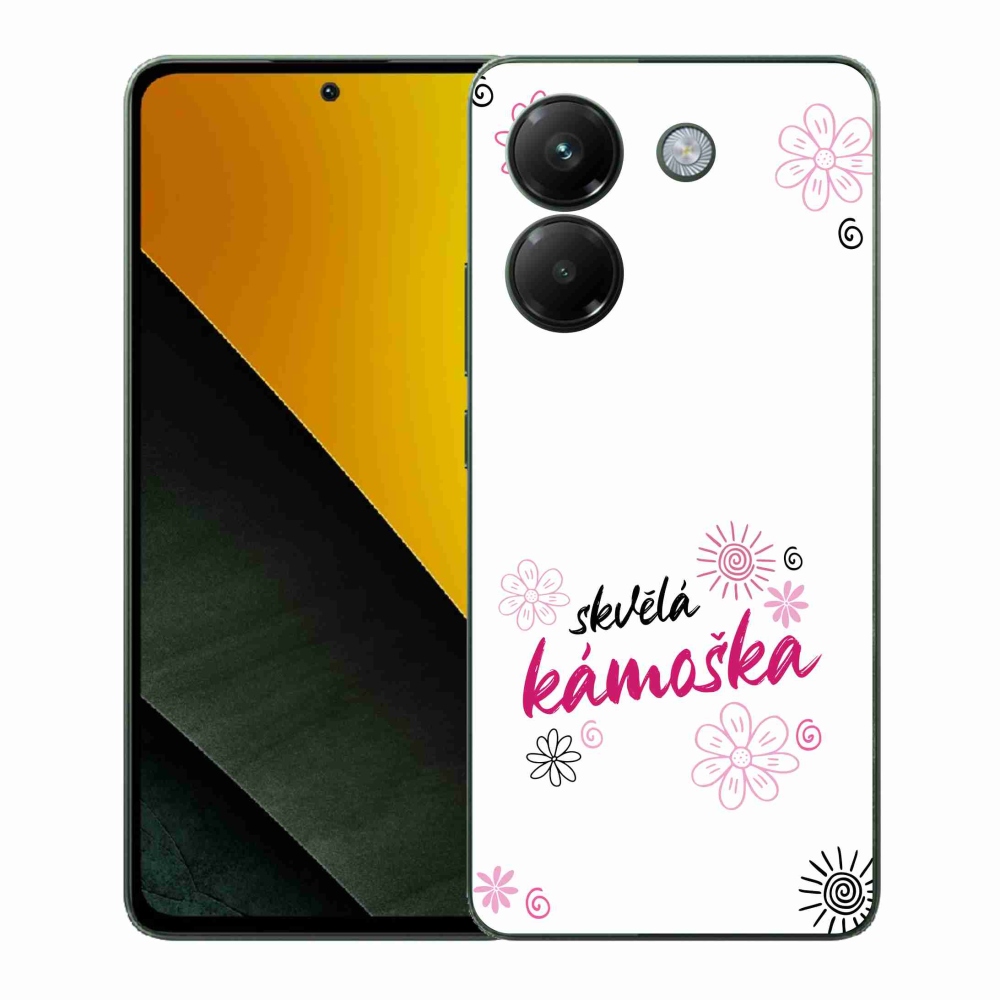 Gél borító mmCase a Xiaomi Poco M7 Pro 5G-n - nagyszerű haver fehér háttérrel