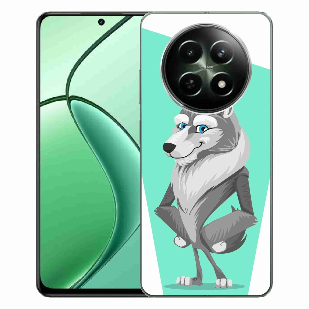 Gél borítás mmCase a Realme 12 5G/12x 5G készülékhez - rajzfilm farkas