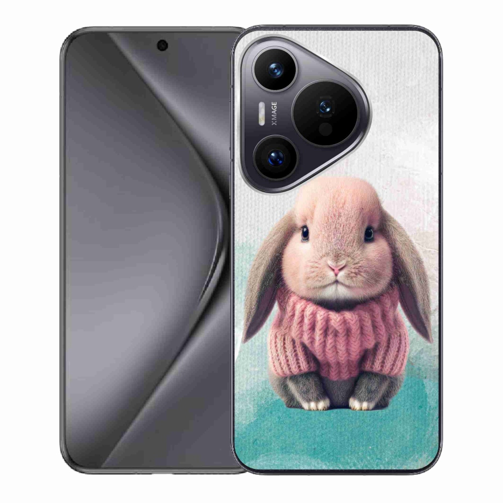 Zselés borítás mmCase a Huawei Pura 70 - nyúl pulóverben