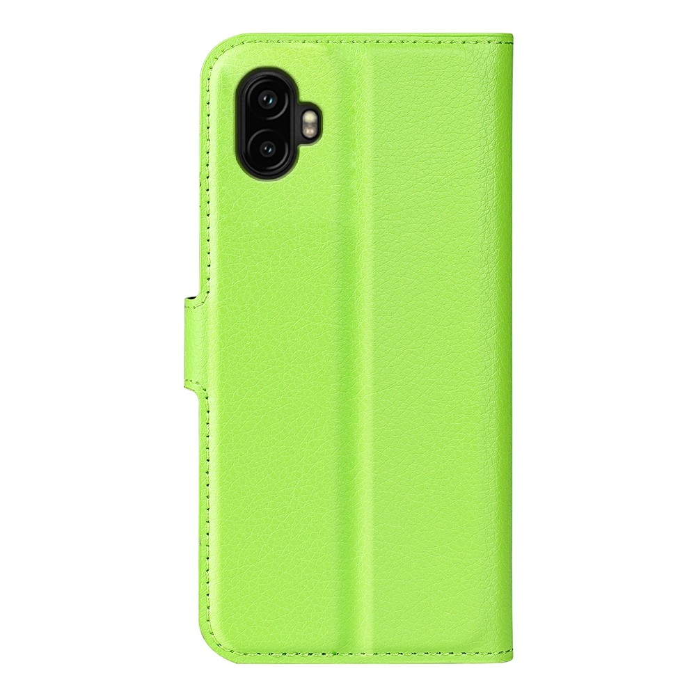 Litchi könyv tok Samsung Galaxy Xcover 7 Pro készülékhez - zöld