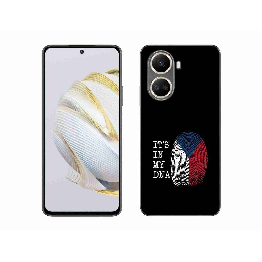 Gél borító mmCase a Huawei Nova 10 SE - zászlós ujjlenyomat fekete háttérrel