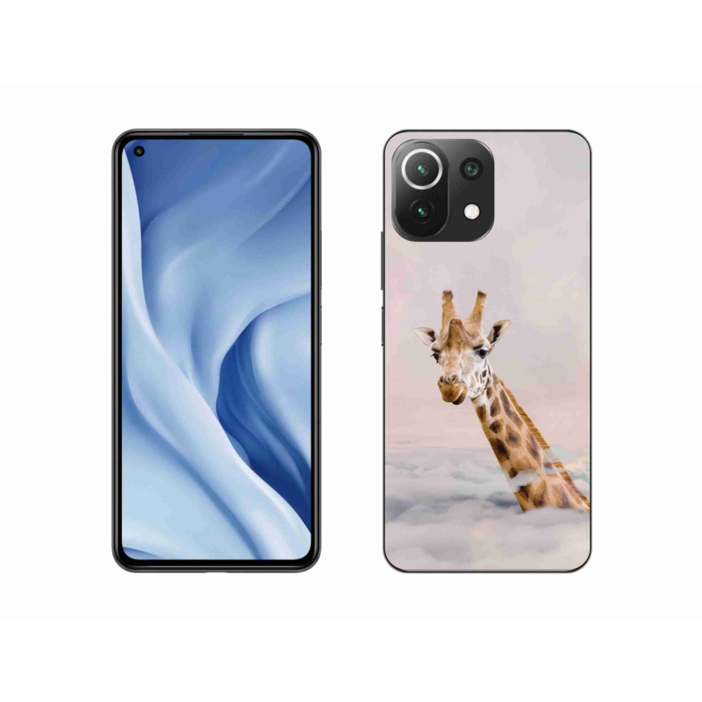 Gél borítás mmCase a Xiaomi Mi 11 Lite 4G/5G-hez - zsiráf a felhőkben