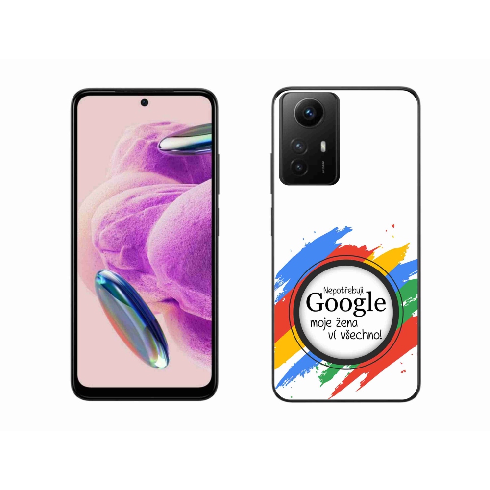 Gél borító mmCase a Xiaomi Redmi Note 12S-hez - a nő mindent tud fehér háttérrel