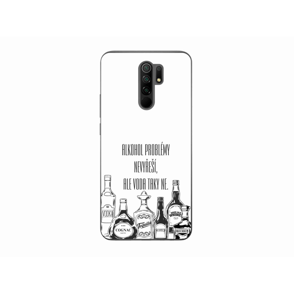 Gél borító mmCase a Xiaomi Redmi 9-hez - vicces szöveg fehér háttérrel
