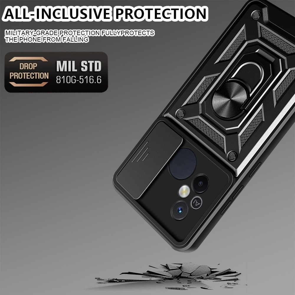 Tartós csúszásbiztos borítás Xiaomi Redmi 12C-hez - fekete