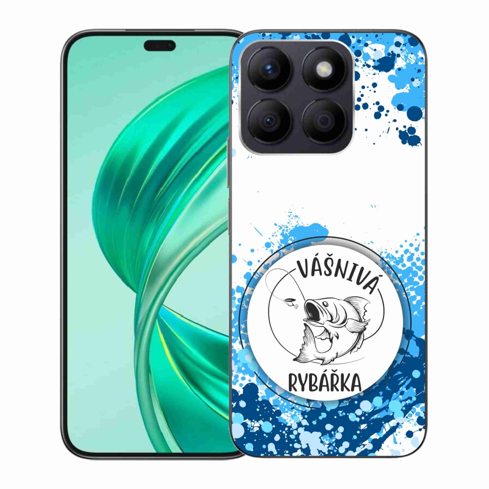 Gél borító mmCase a Honor X8b számára - szenvedélyes halásznő fehér háttérrel