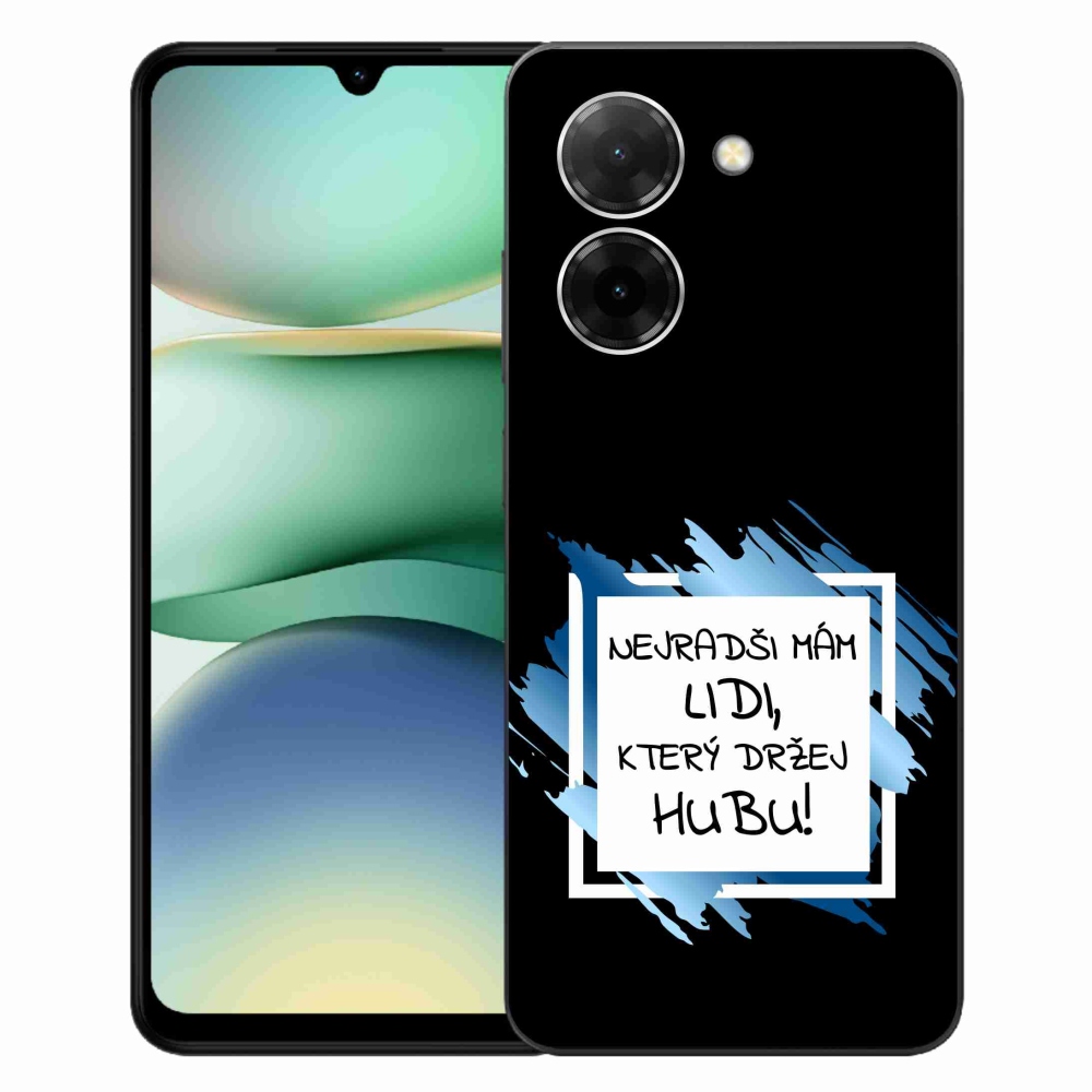 Gél borító mmCase a Xiaomi Redmi A5 (171.7x77.8x8.3mm) - vicces szöveg 7 fehér és fekete háttérrel