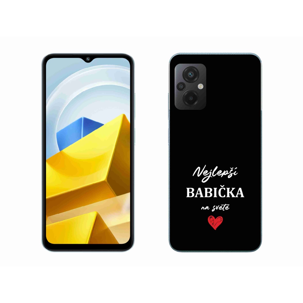 Gél borító mmCase a Xiaomi Poco M5 4G-n - a legjobb nagymama 1 fekete háttérrel