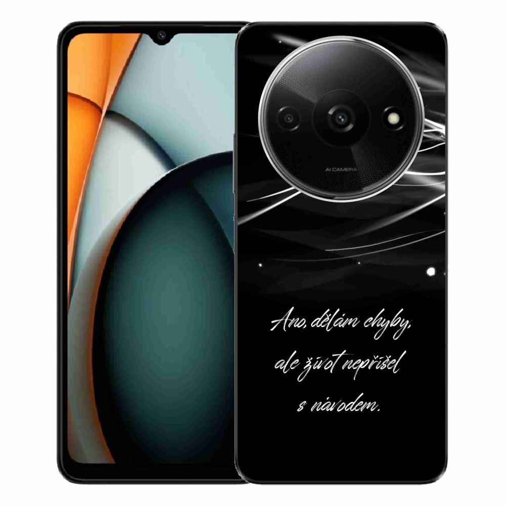 Gél borítás mmCase a Xiaomi Redmi A3-hoz - idézem fekete háttérrel