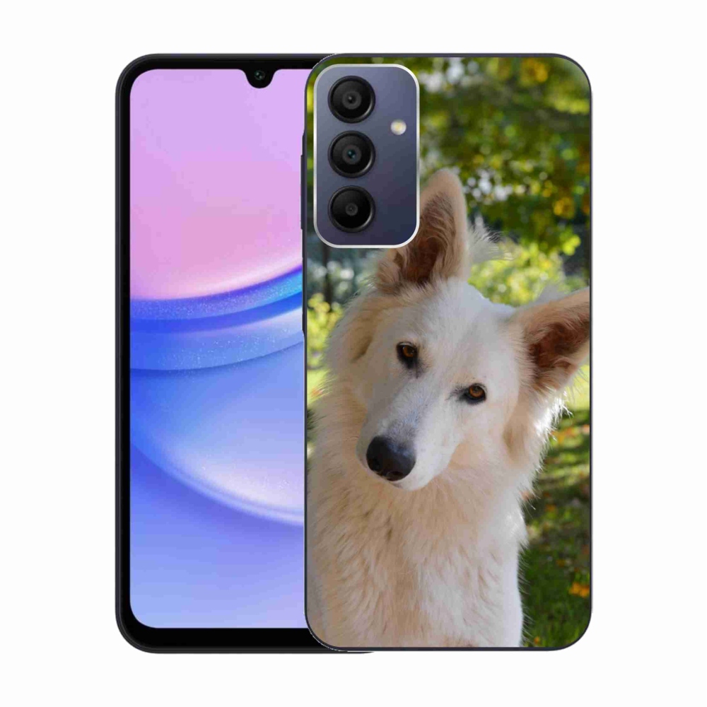 Gél védőhuzat mmCase Samsung Galaxy A15 4G/5G - fehér svájci pásztor 1