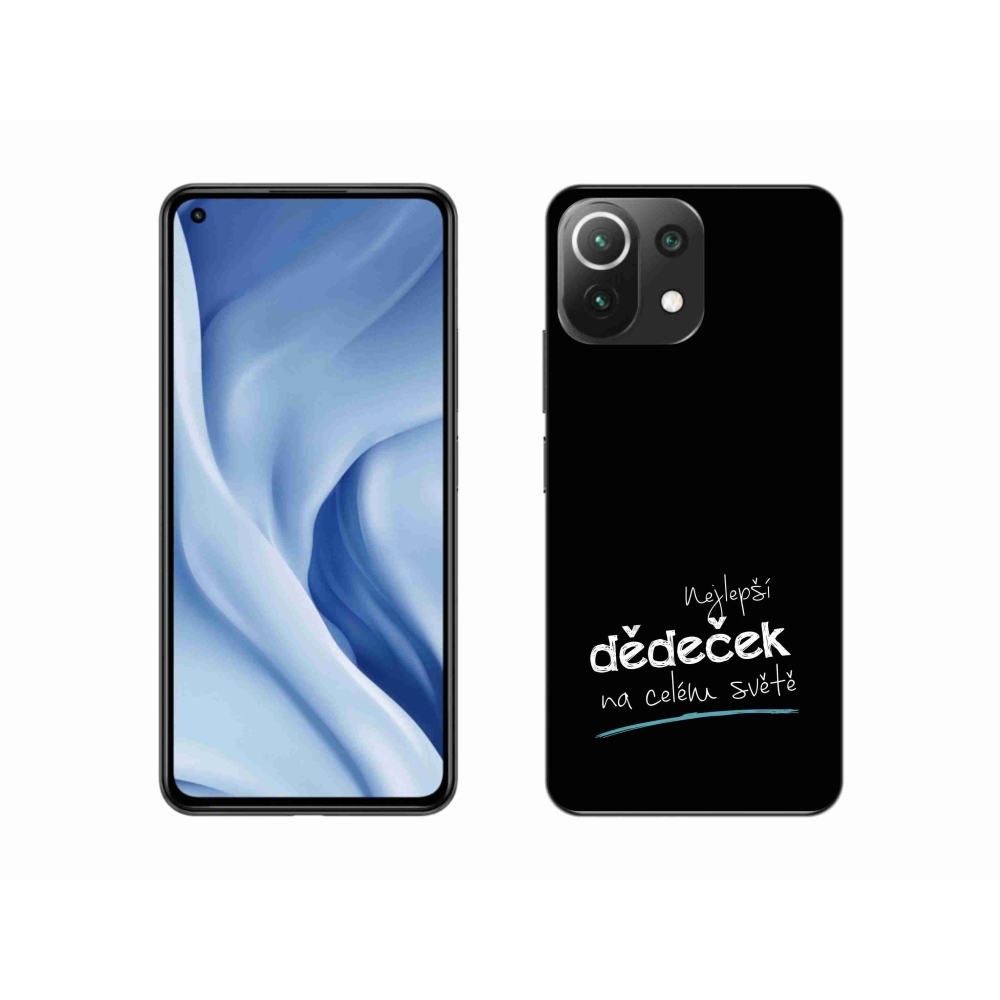 Gélburkolat mmCase a Xiaomi 11 Lite 5G NE - Legjobb nagypapa 3 fekete háttérrel