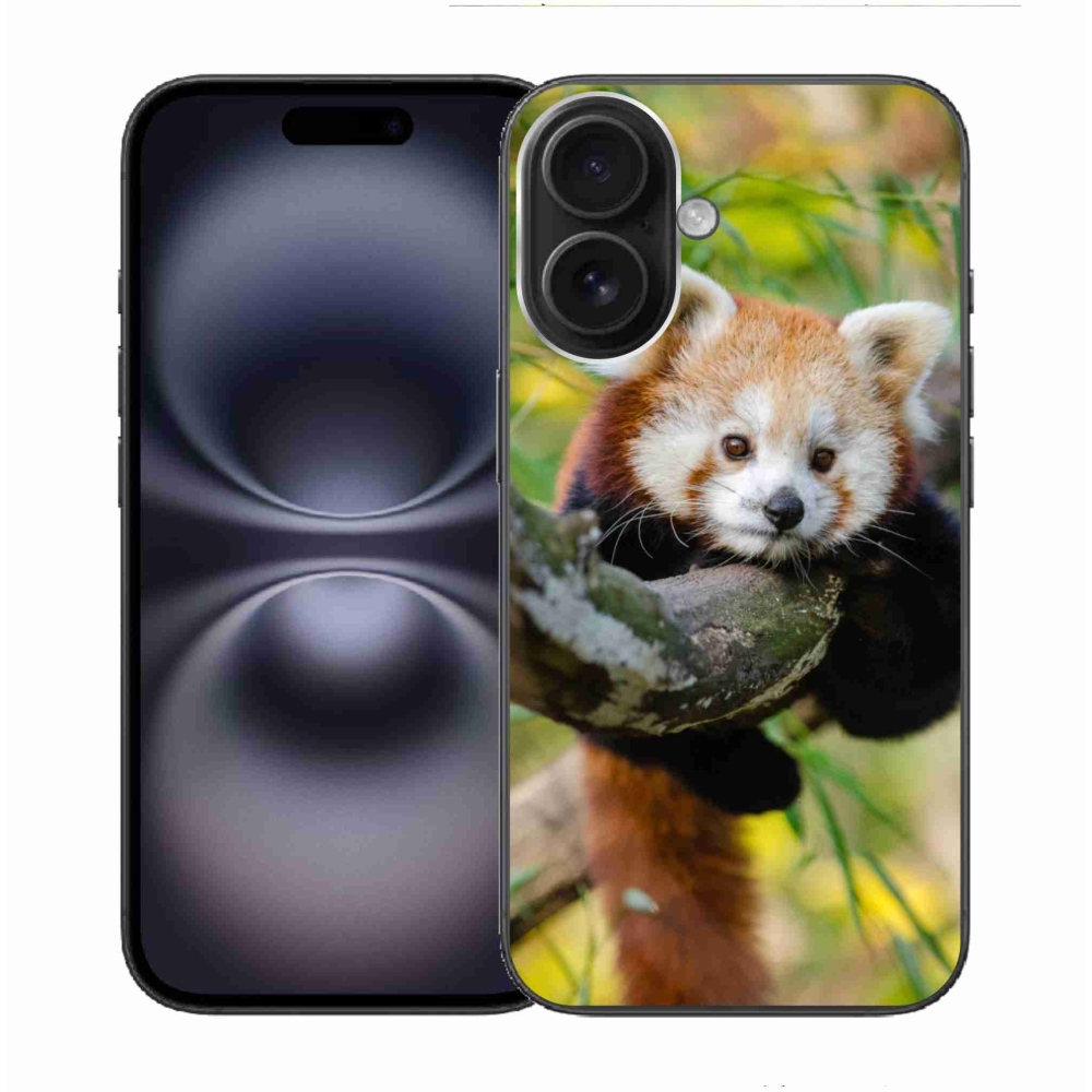 Zselés borítás mmCase iPhone 16 készülékhez - pandavörös