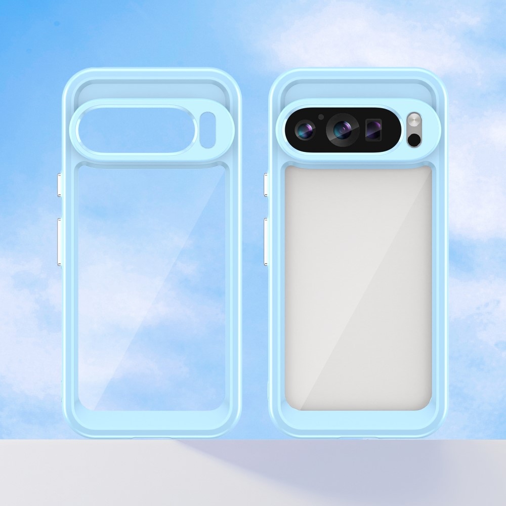 Gél tok kemény hátlappal a Google Pixel 9/9 Pro számára - kék