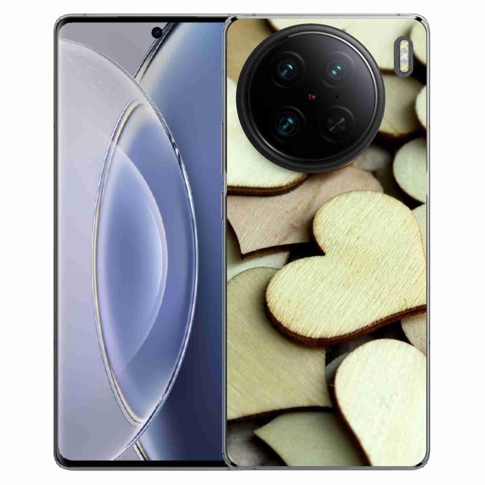 Gél borítás mmCase a Vivo X90 Pro készülékhez - fából készült szívek
