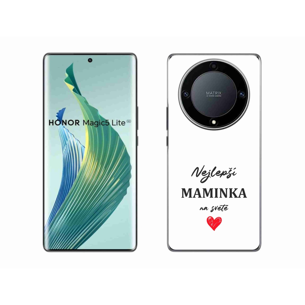 Gél borító mmCase a Honor Magic 5 Lite 5G számára - Best Mom 1 fehér háttér