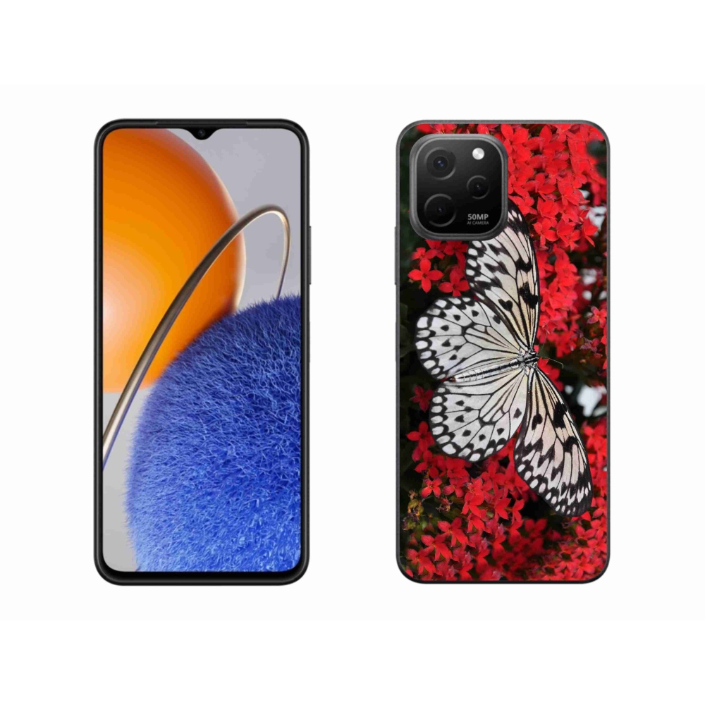 Gél borítás mmCase a Huawei Nova Y61 készülékhez - fekete-fehér pillangó 1