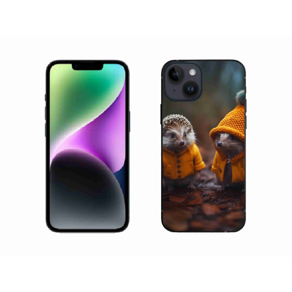 Zselés borítás mmCase iPhone 14 készülékhez - sündisznók