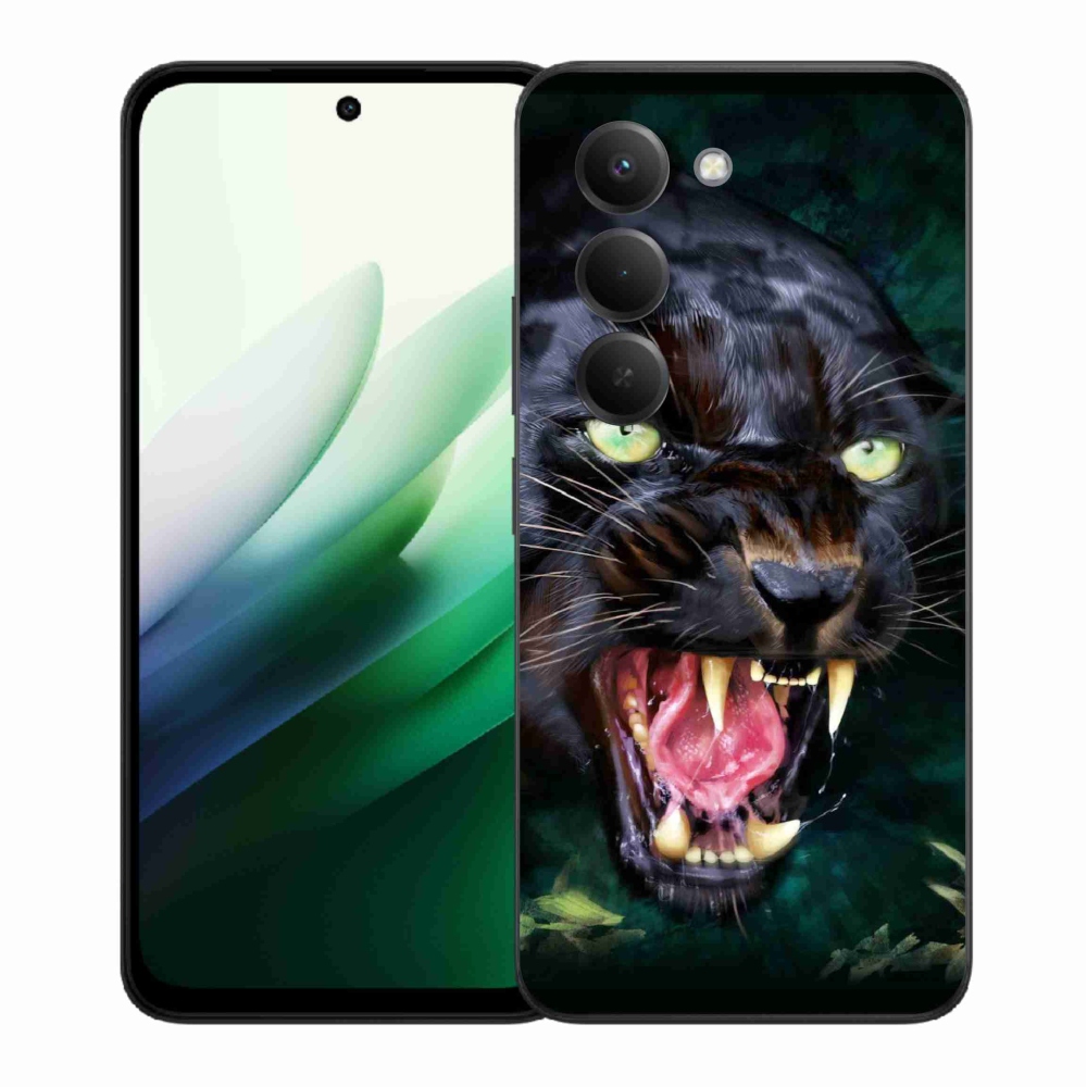 Gél borítás mmCase a Xiaomi Redmi 15 5G-hez - dühös fekete párduc