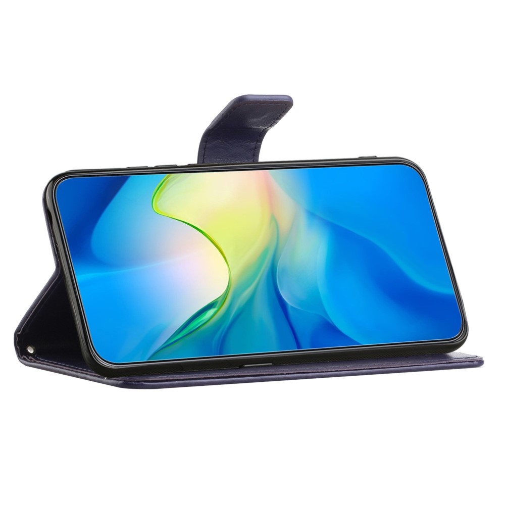 Virágos könyv tok Samsung Galaxy Xcover 7 készülékhez - sötét lila