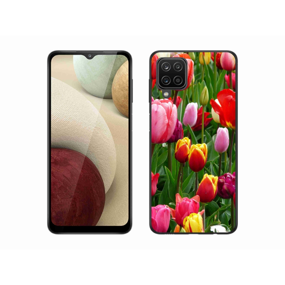 Zselés borítás mmCase Samsung Galaxy M12 készülékhez - tulipánok