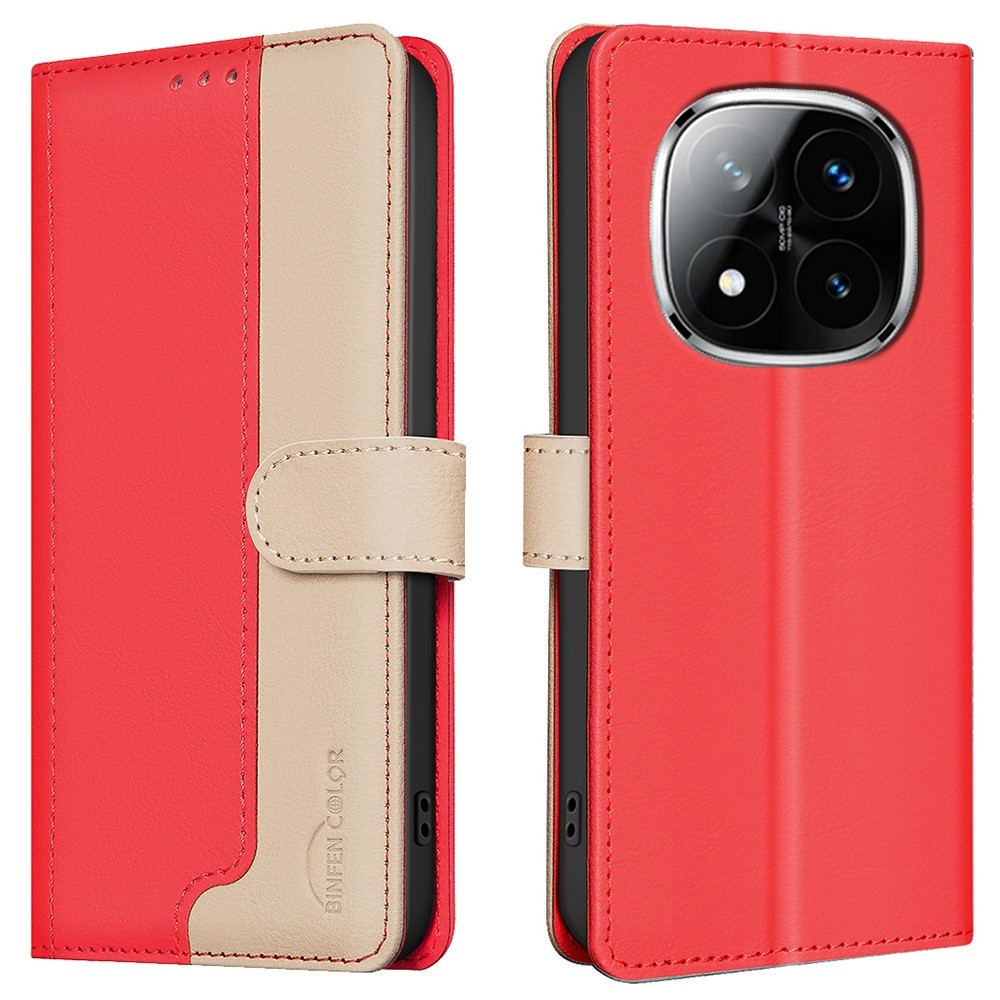 BNF DUO könyvtáska Xiaomi Redmi Note 14 Pro - piros