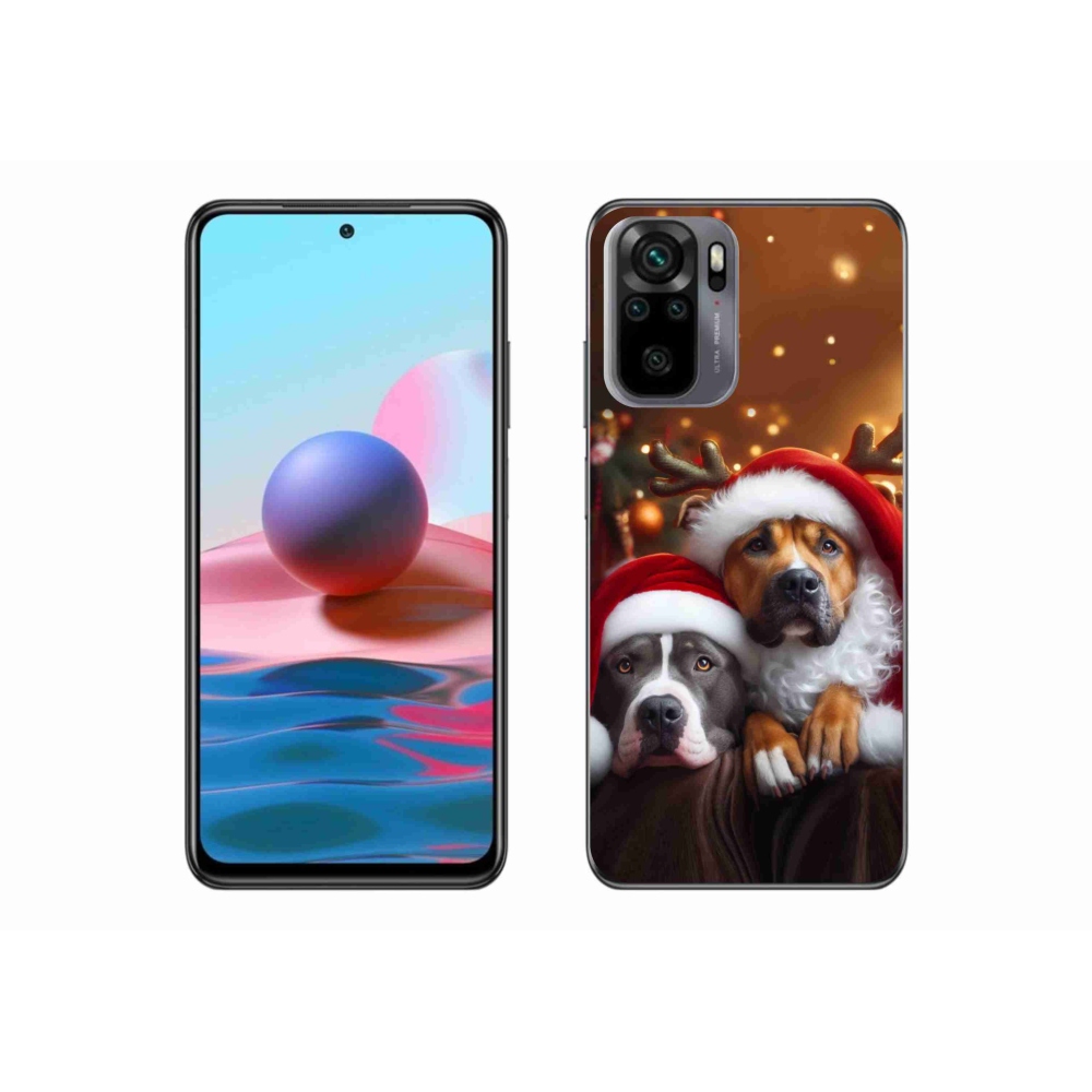Gél borítás mmCase a Xiaomi Poco M5s számára - Karácsonyi kutyák