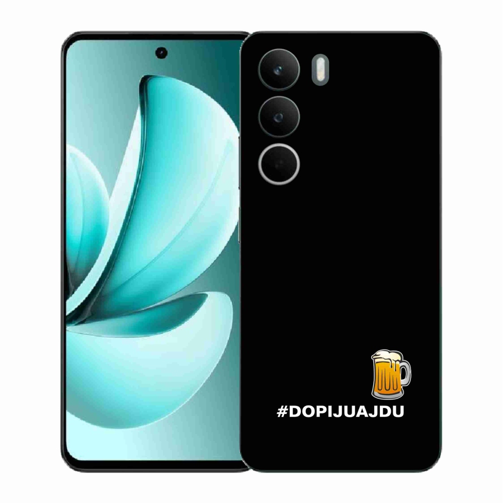 Gél borítás mmCase a Realme C71 készülékhez - sör motívum 1 fekete háttér