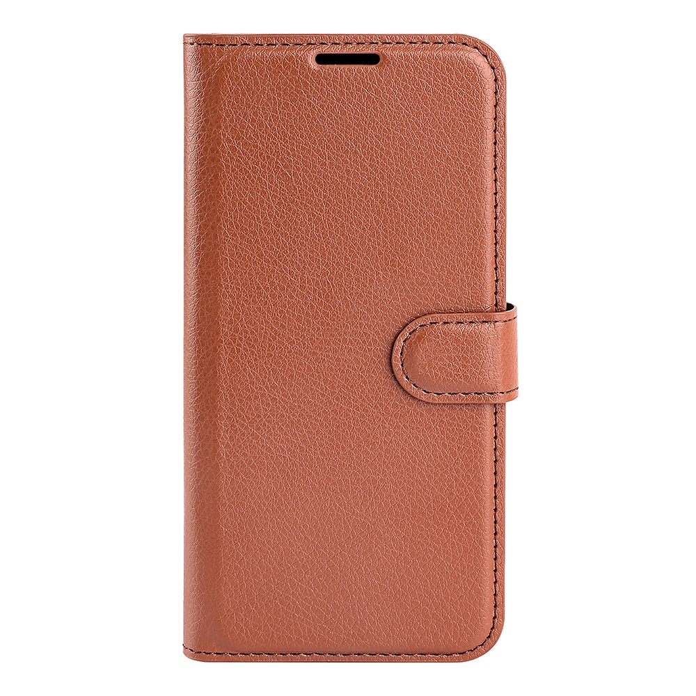 Litchi könyv tok a Xiaomi Poco F7 5G-hez - barna