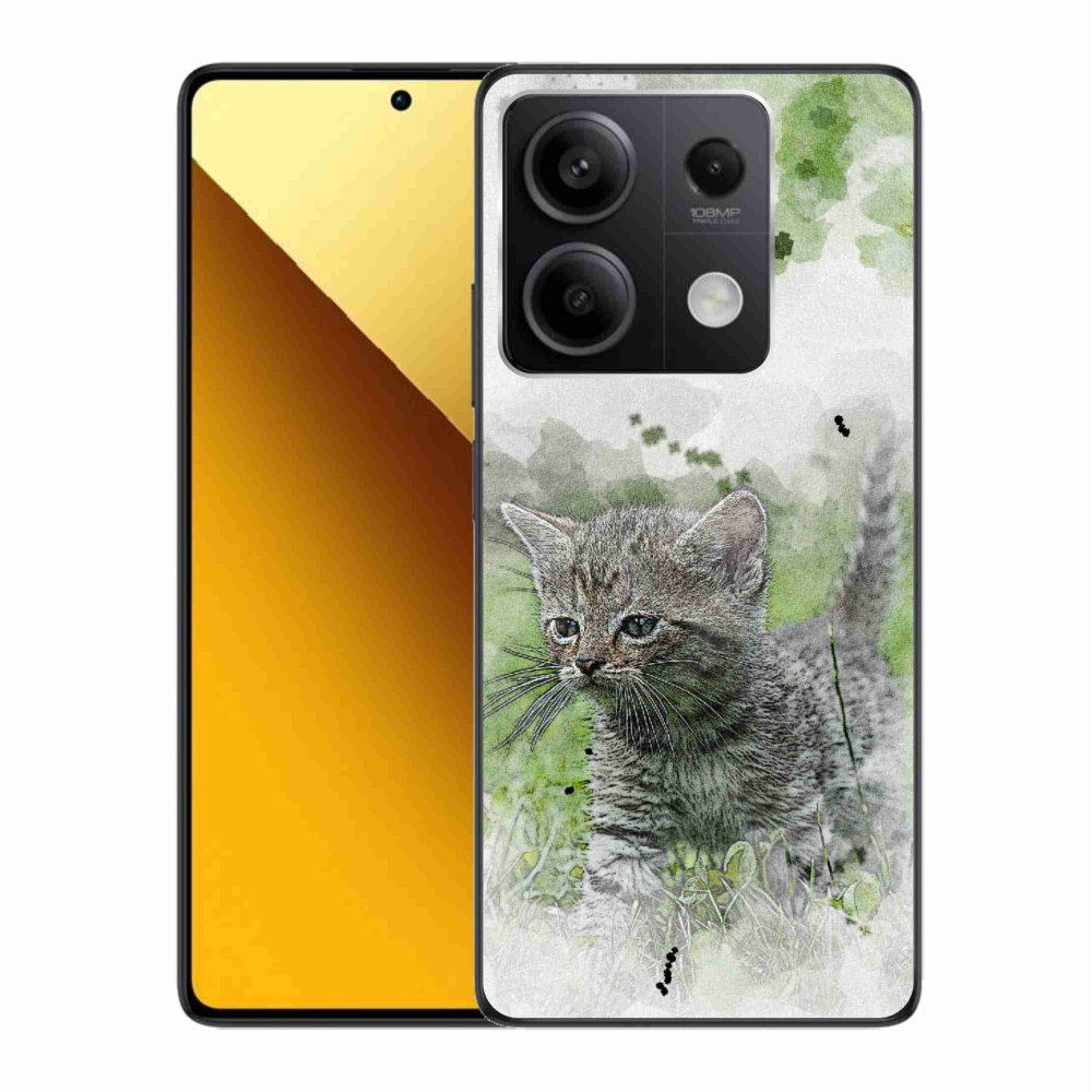 Gél borítás mmCase a Xiaomi Redmi Note 13 5G számára - aranyos cica 1