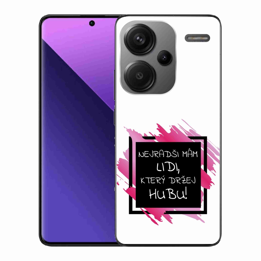 Gél borító mmCase a Xiaomi Redmi Note 13 Pro+ 5G számára - vicces szöveg 7 fekete és fehér háttérrel