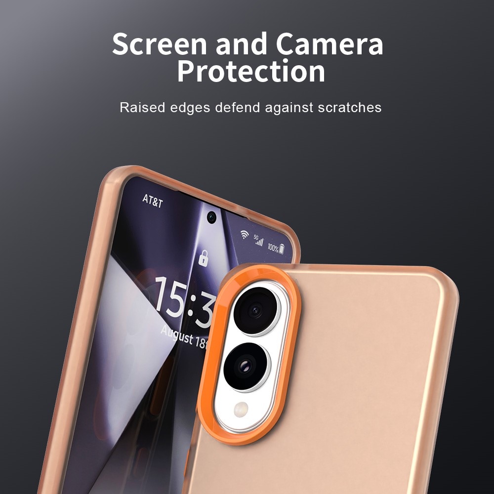 Candys matt zselés tok Samsung Galaxy S25 Edge készülékhez - narancssárga