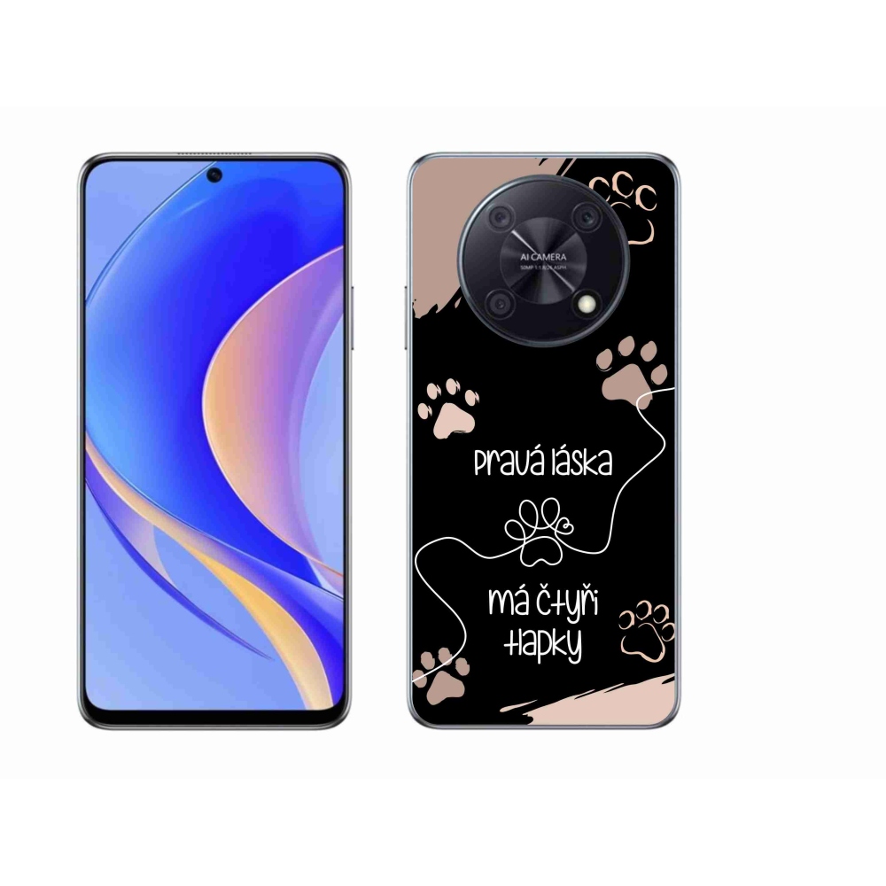 Gél borító mmCase a Huawei Nova Y90 készülékhez - kutya motívum 1 fekete háttér