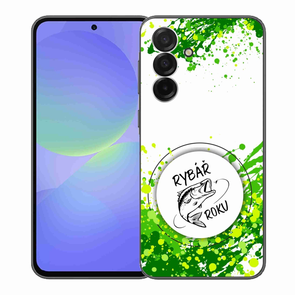 Gél borító mmCase Samsung Galaxy A36 5G - az év horgásza fehér háttérrel
