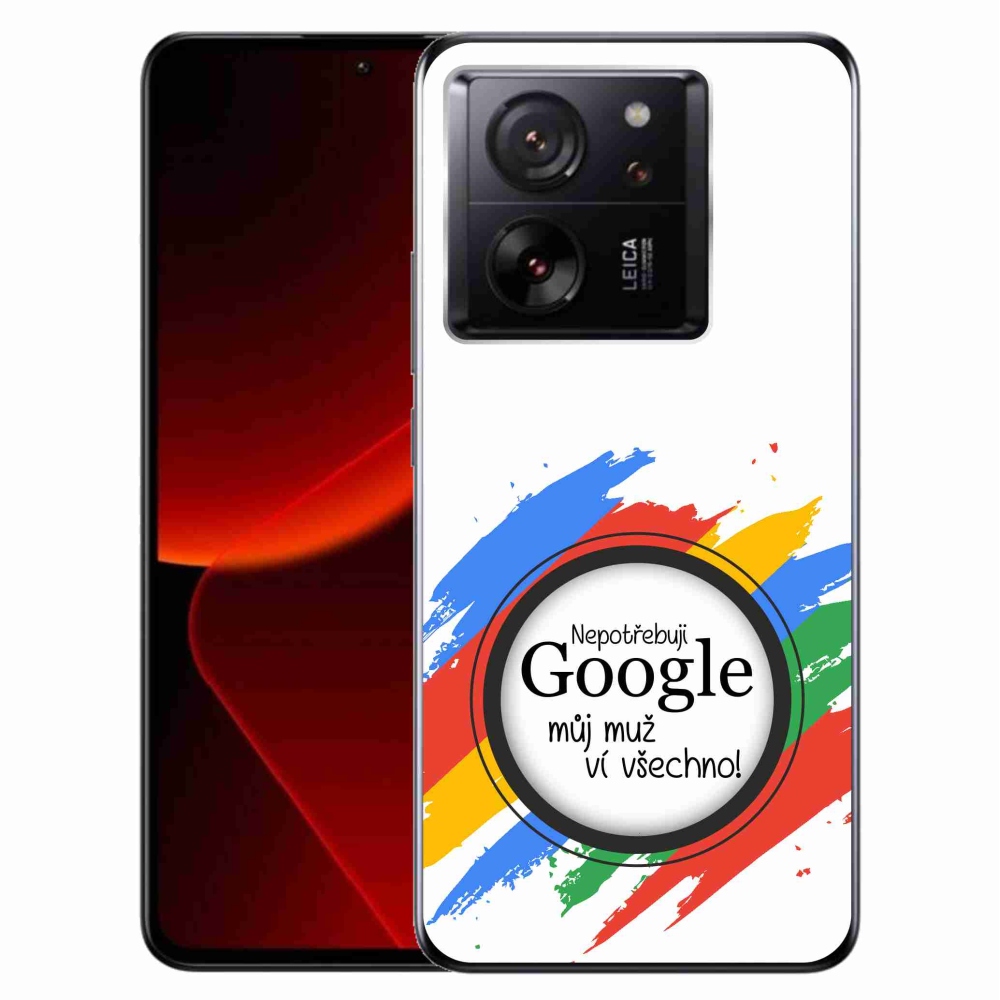 Gél borítás mmCase a Xiaomi 13T/13T Pro számára - az ember mindent tud fehér háttérrel