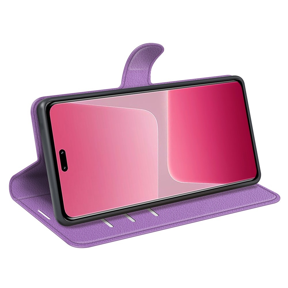Litchi könyv tok Xiaomi 13 Lite-hoz - lila
