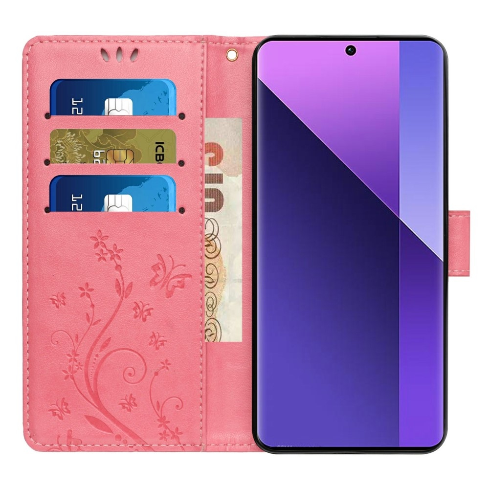 Virágok könyv tok Samsung Galaxy S25 Edge készülékhez - rózsaszín