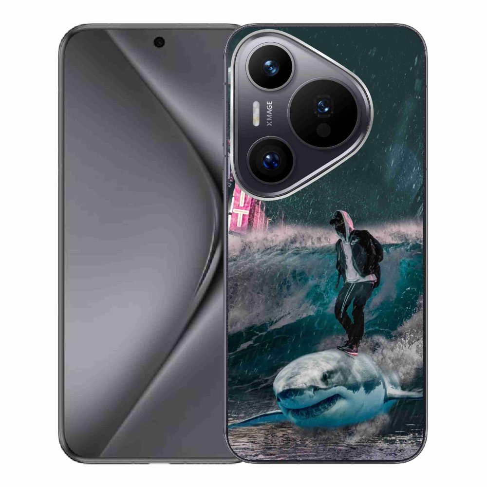 Zselés borítás mmCase a Huawei Pura 70 Pro készülékhez - cápa