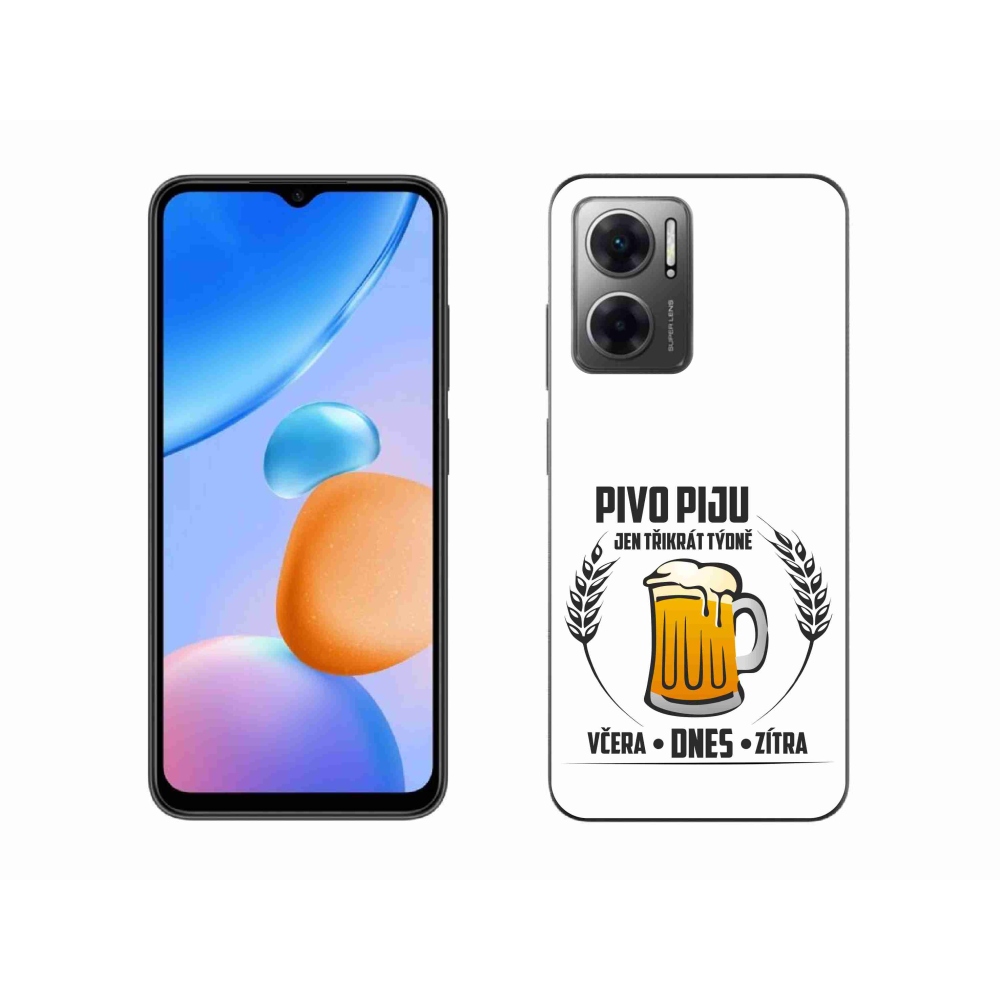 Gél borítás mmCase a Xiaomi Redmi 10 5G készülékhez - sör motívum fehér háttérrel