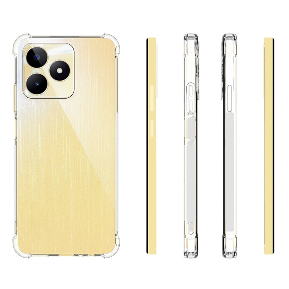 Átlátszó zselés tok megerősített sarkokkal a Realme C51/C53 készülékhez - átlátszó