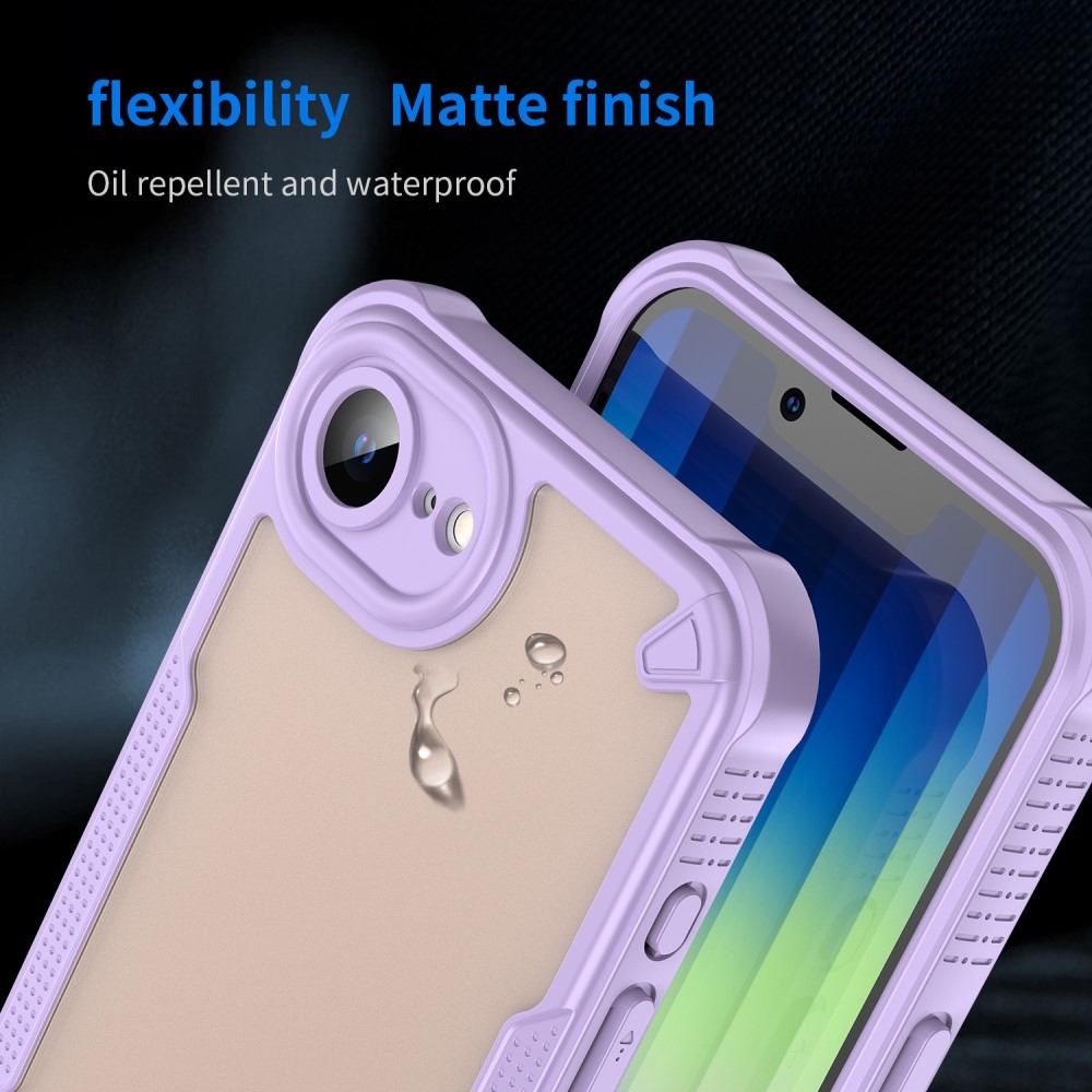 Fagyasztott tartós borítás iPhone 16e készülékhez - lila
