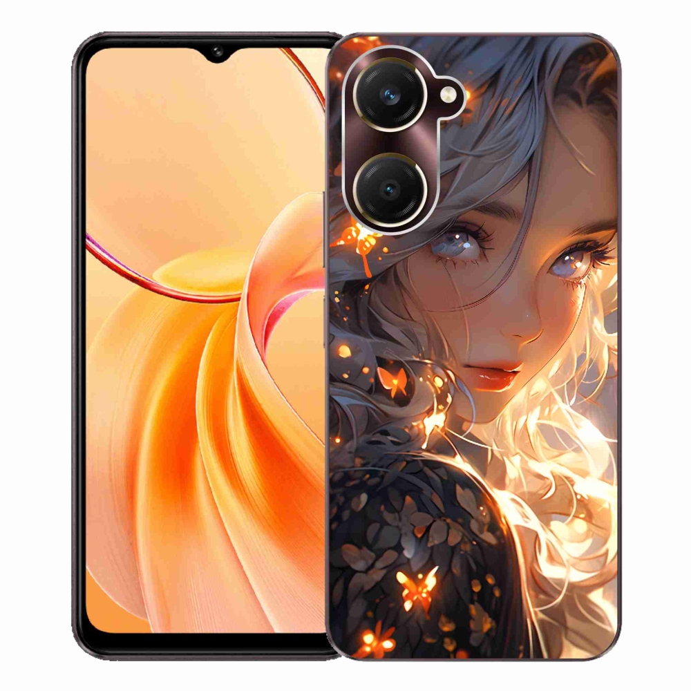Gél borító mmCase a Vivo Y28s 5G-n - lány és pillangók