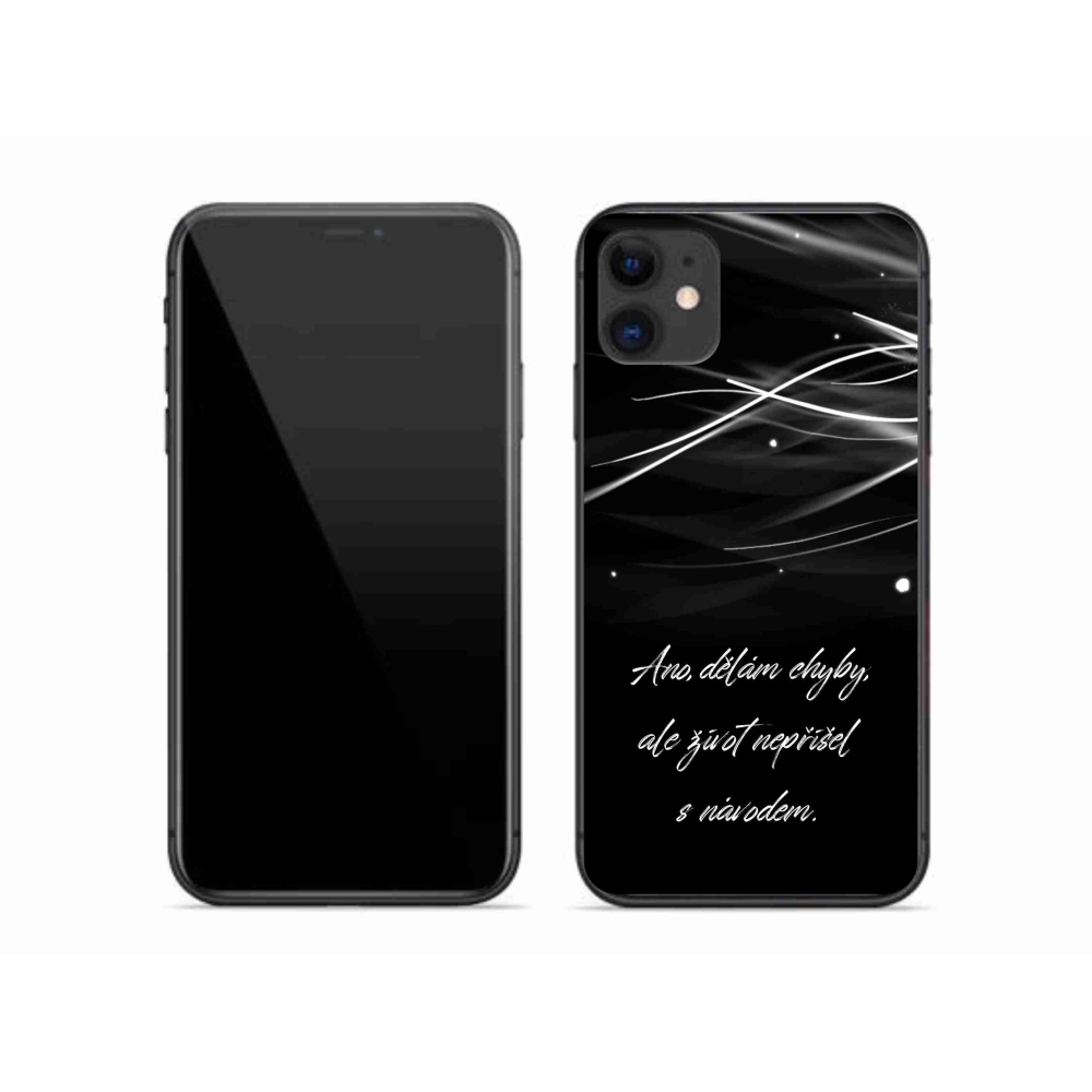 Zselés borítás mmCase iPhone 11 készülékhez - idézem fekete háttér