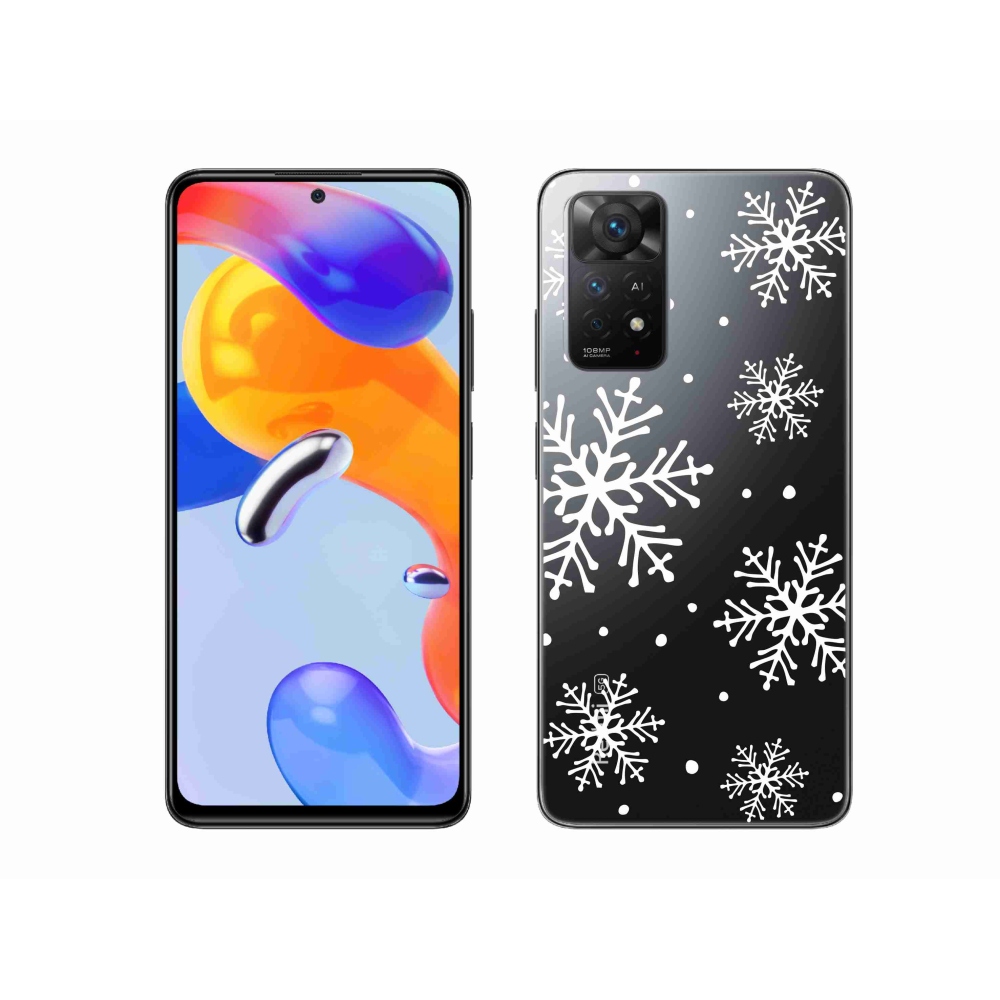 Gél borítás mmCase a Xiaomi Redmi Note 11 Pro 4G/5G készülékhez - fehér pelyhek átlátszó háttéren
