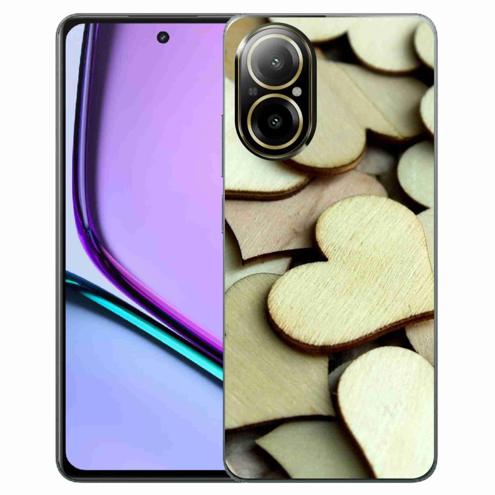 Zselés borítás mmCase a Realme C67 készülékhez - fából készült szívek