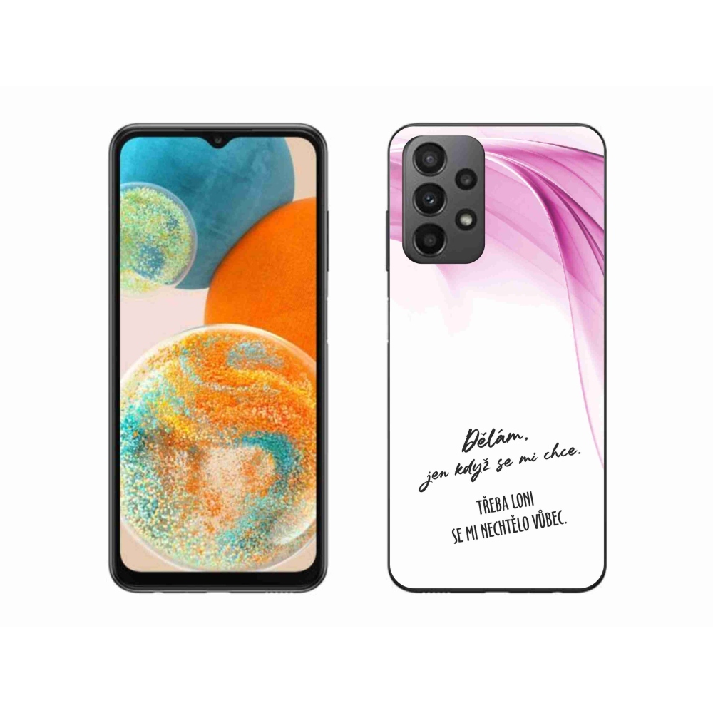 Gél borító mmCase Samsung Galaxy A23 4G/5G készülékhez - vicces szöveg 12 fehér háttér