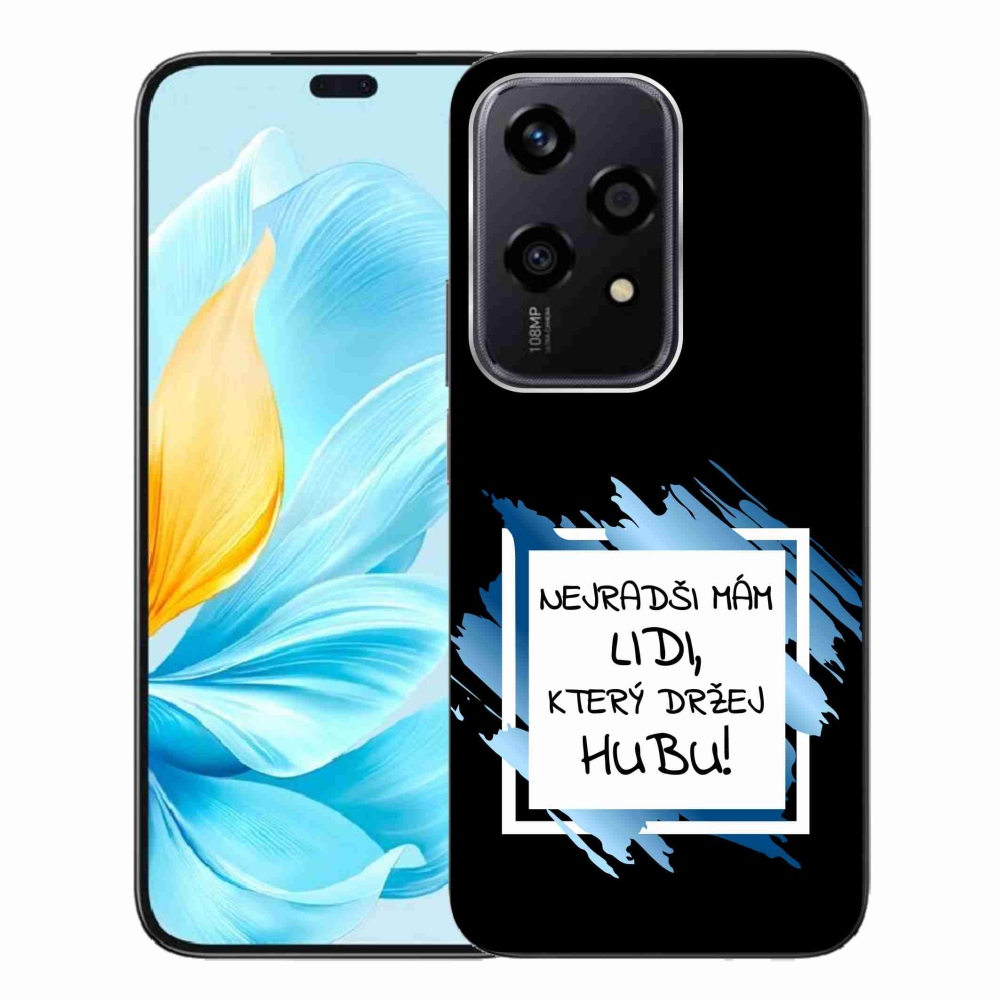 Gél borító mmCase a Honor 200 Lite 5G számára - vicces szöveg 7 fehér és fekete háttérrel